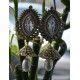 High Ended Designer Earrings in Antique Gold base